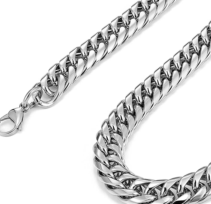 Stainless Steel Waterproof Cuban Link Chain Necklace