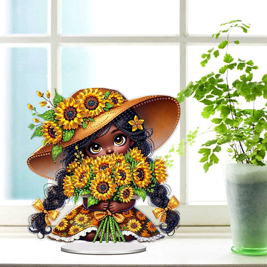 Acrylic Special Shape Angel Sunflower