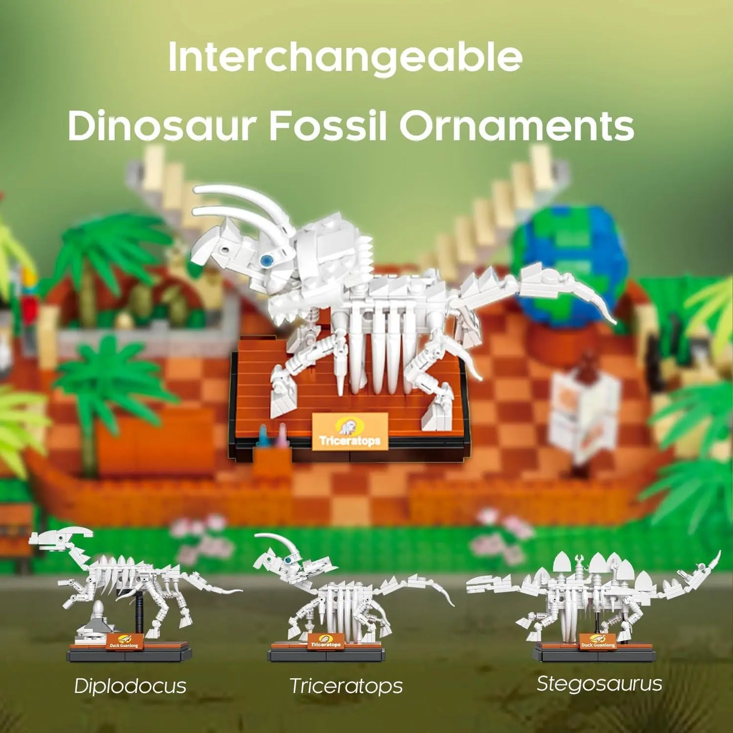 2788 PCS Dinosaur Museum Building Blocks