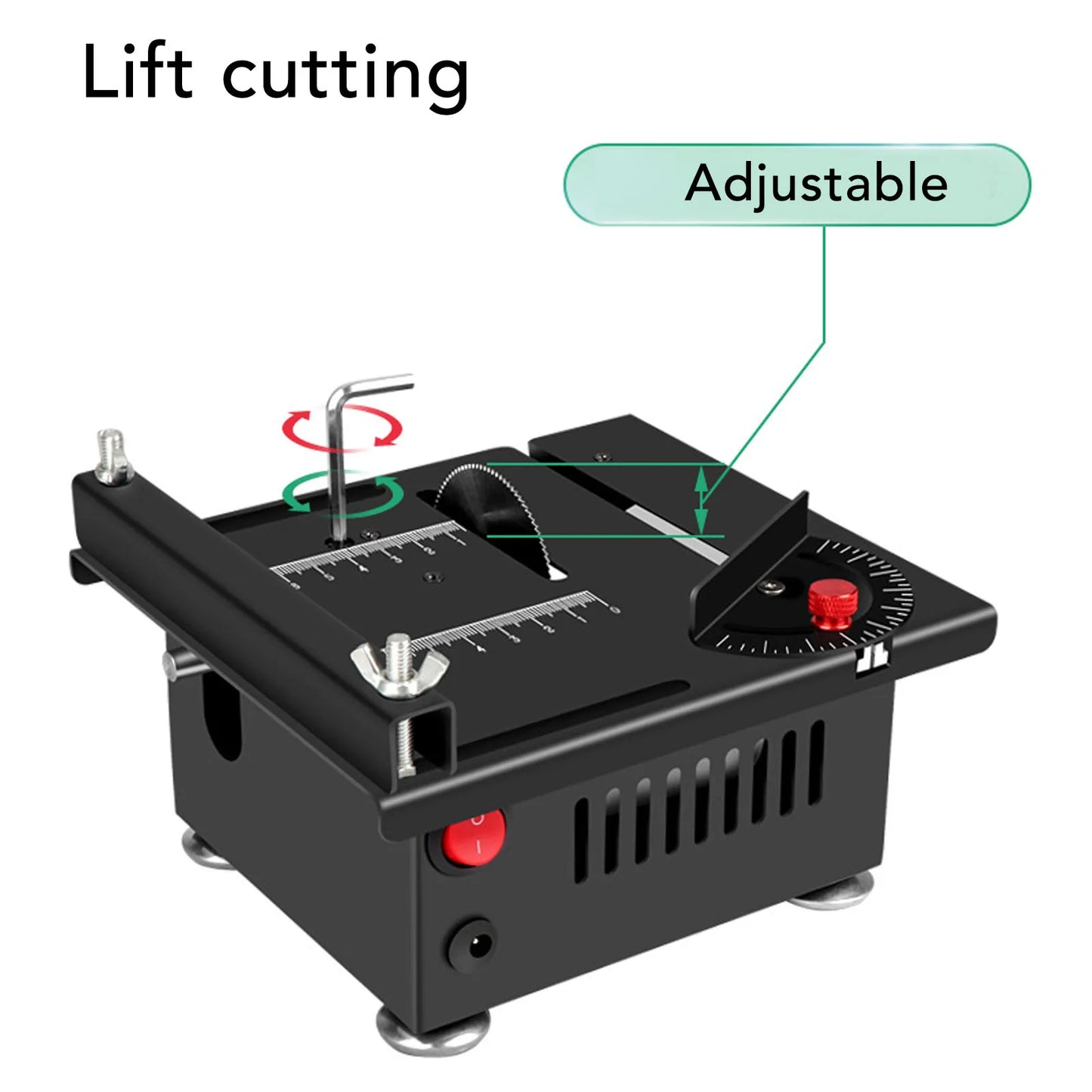 US Table Saw Multifunctional Angle Blade Height