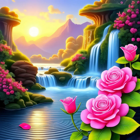 Full Drill Diamond Painting Art Serene Beach Floral Landscape