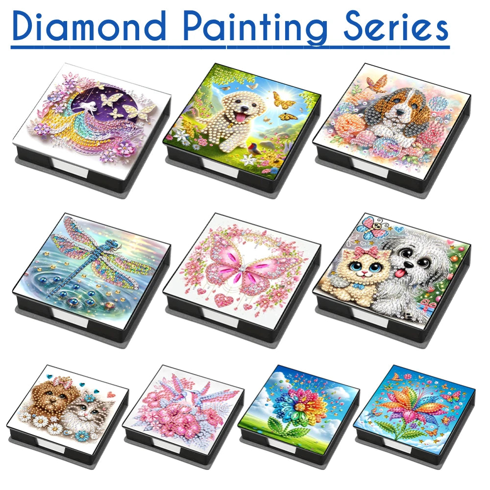 Leather Animals Diamond Painting Notecard Box