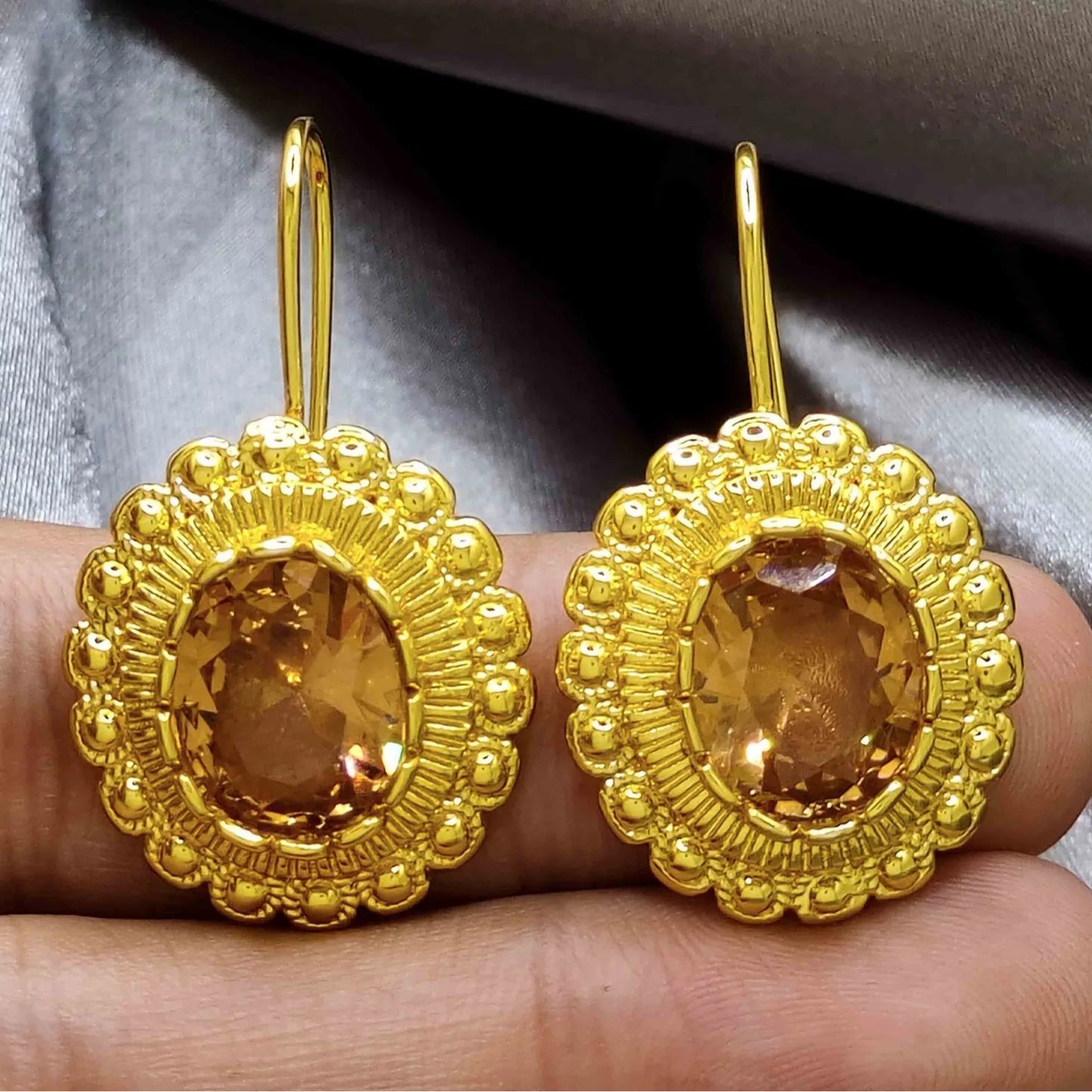 Luxury 24K 9999 Pure Gold  Earrings