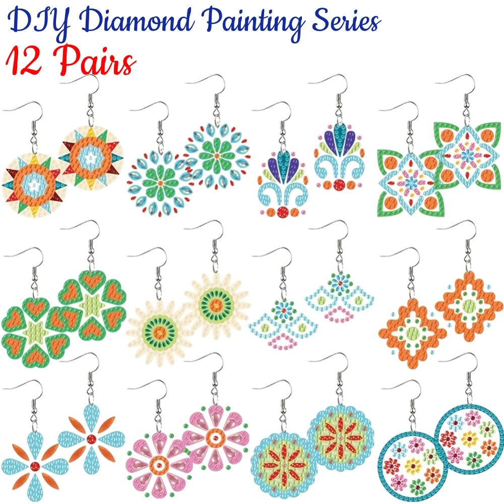 12Pairs Diamond Earrings Making Kit