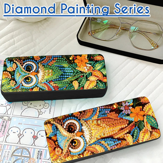 Feather Diamond Painting Eyeglasses Case