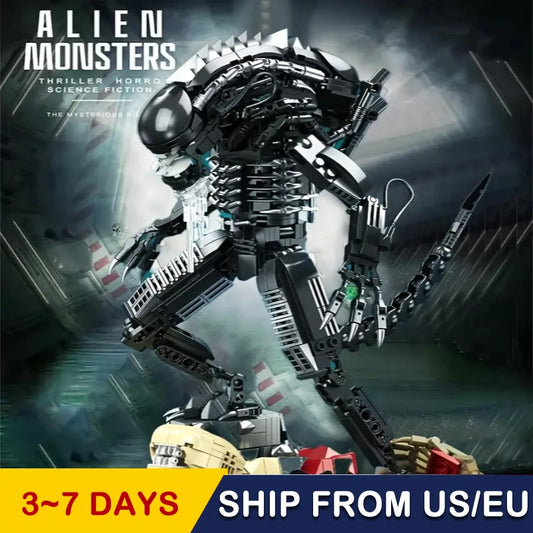 New  882pcs MOC Creativity Alien Building Blocks