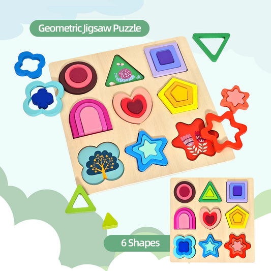 3D Wooden Puzzles Educational Toy  for Kids
