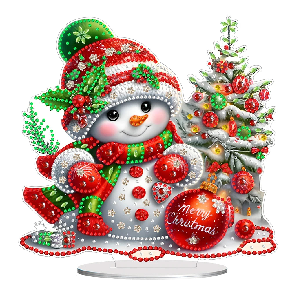 Christmas Snowman Diamond Painting Tabletop  Kit