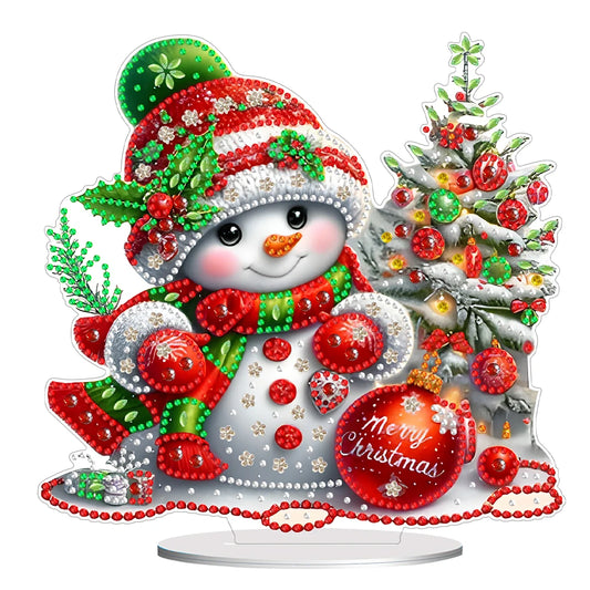 Christmas Snowman Diamond Painting Tabletop  Kit