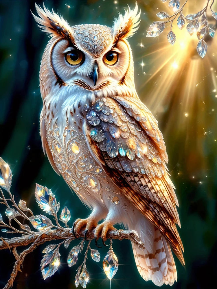 1pc Frameless Diamond Painting Kit Cute Owl DIY 5D Full Square Drill Art Embroidery Kit