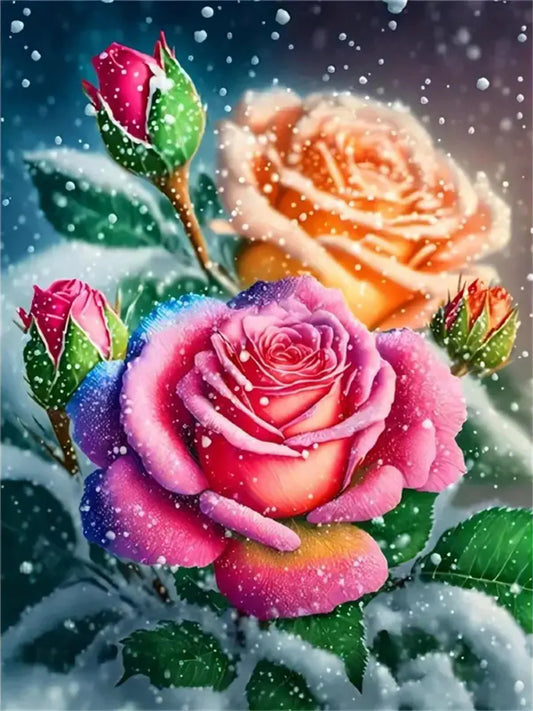 Diamond Embroidery Rose Flower