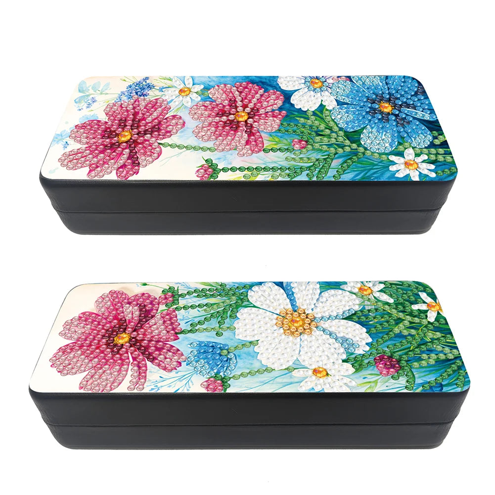 Feather Diamond Painting Eyeglasses Case
