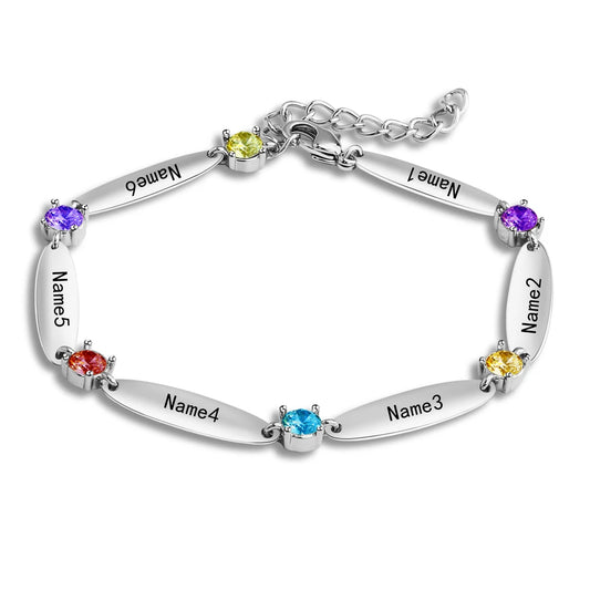 Polished Plus Customize Family Names Bracelet