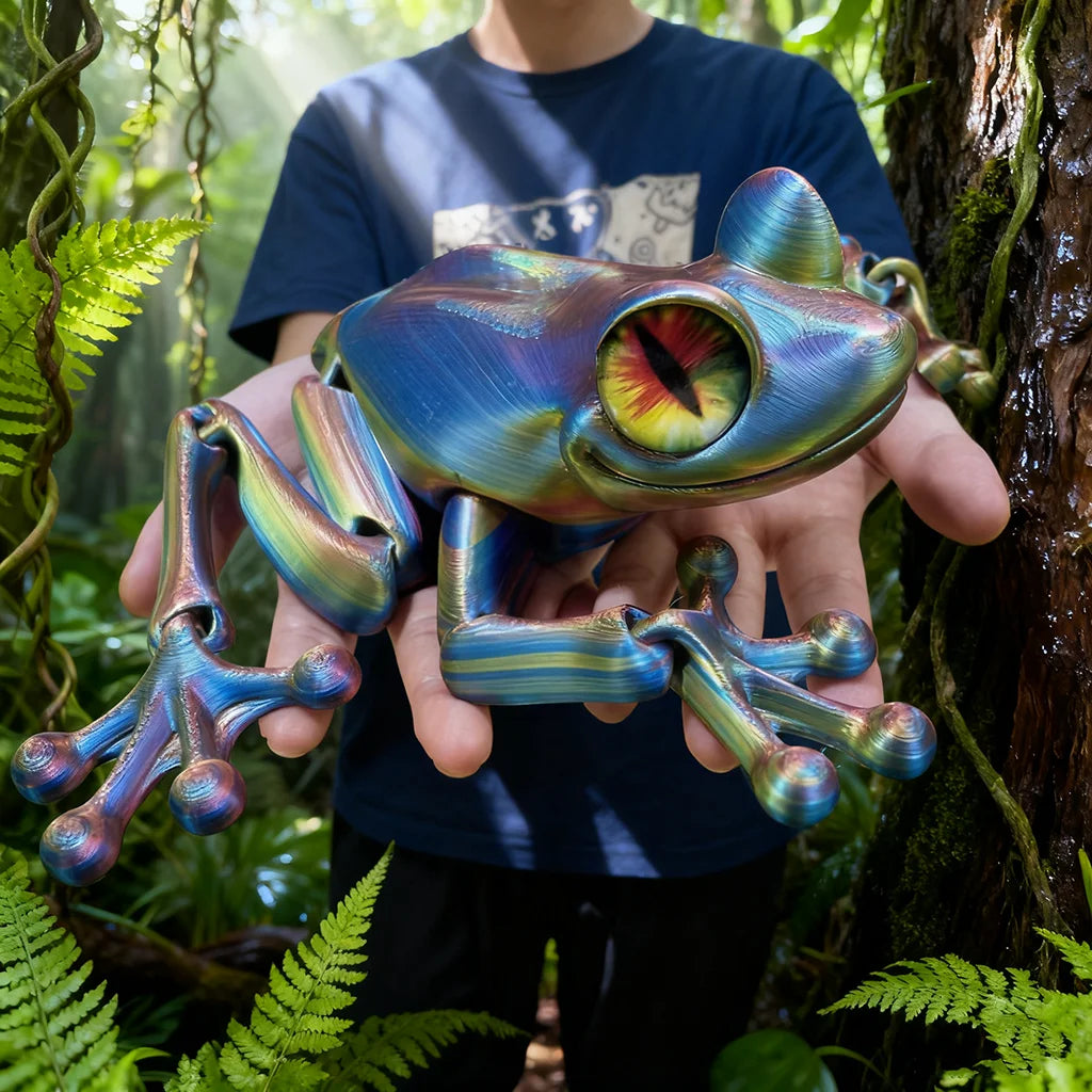 14.9 In 3D Printed Frog Statue