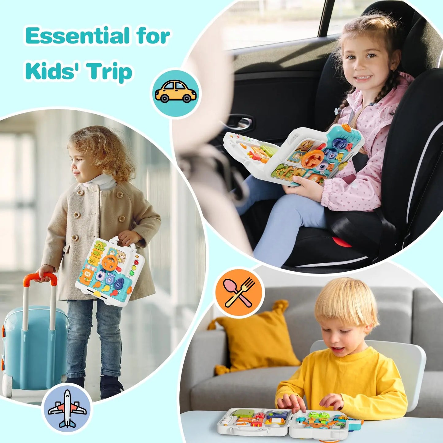 Toddler Musical Busy Board and Learning Toy