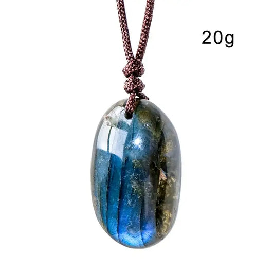 Natural Labradorite Pendant Necklace — Healing Energy Stone Jewelry