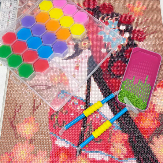 30/120Pcs Diamond Embroidery Drill Mud Kit with Box
