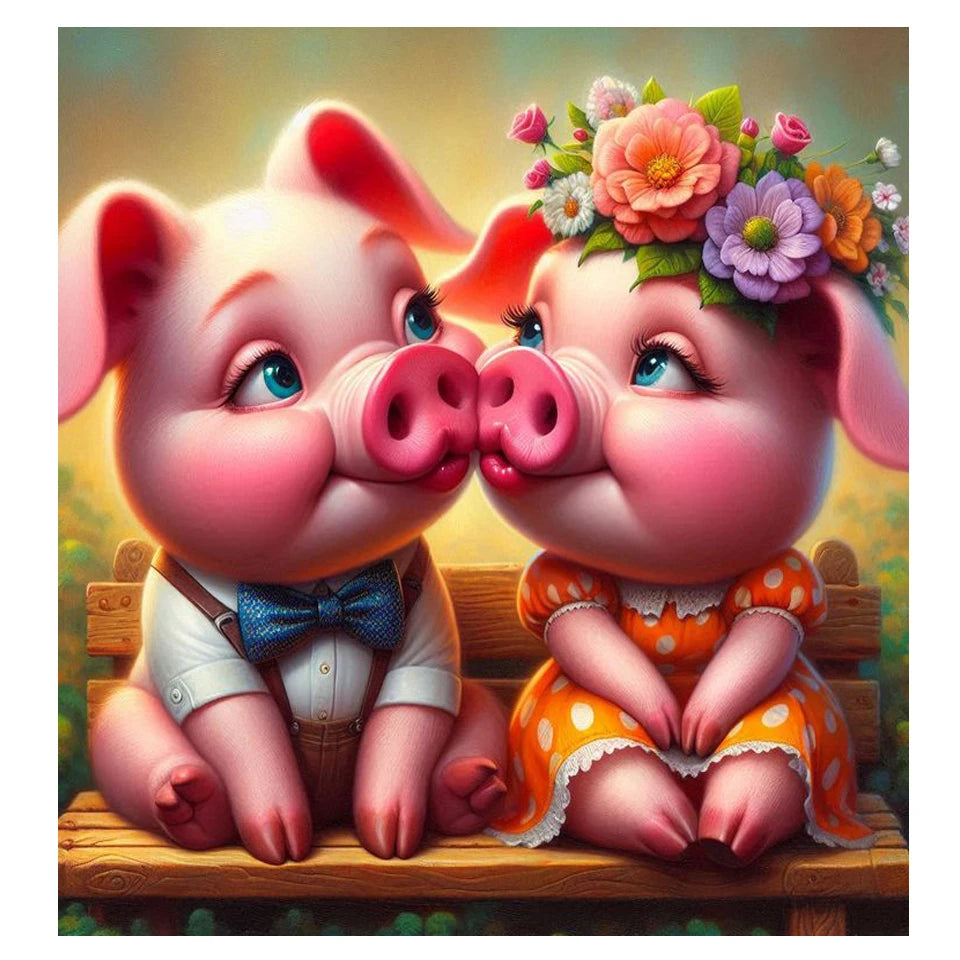 5D Diamond Painting  Baby Pigs