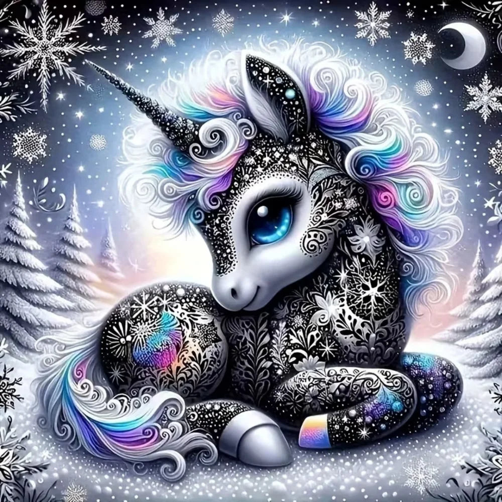Full Square  Diamond Mosaic Horse Animal