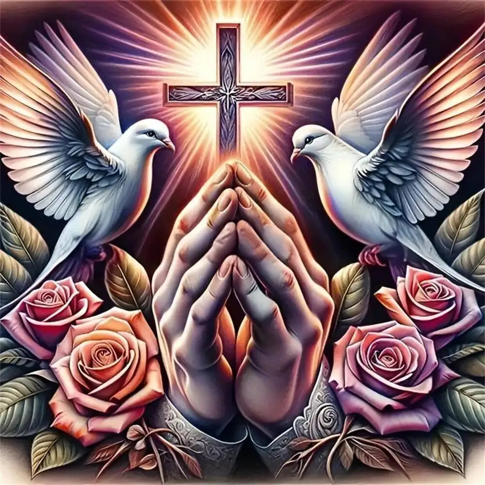 DIY Diamond Painting Religion Cross 5D Mosaic