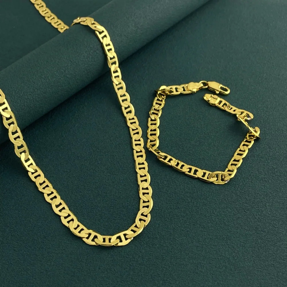 Luxury 24K 9999 Pure Gold  Jewelry Set