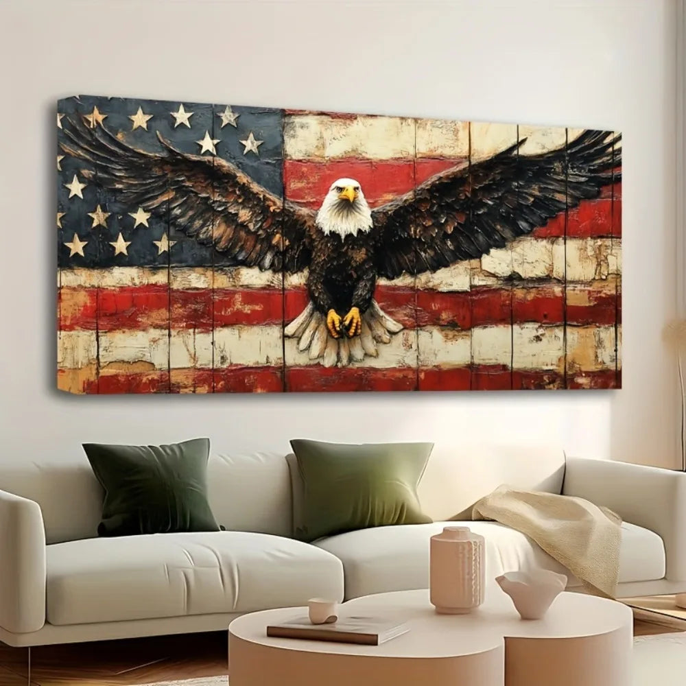 1 American Flag Condor canvas art print,