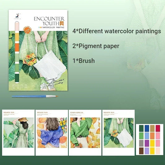 Portable Watercolor Painting Book