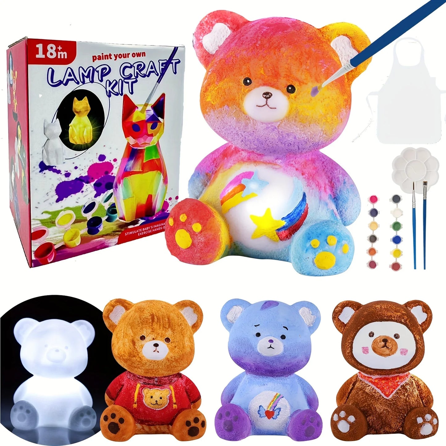 Paint Your Own Bear  Lamp Art Kit