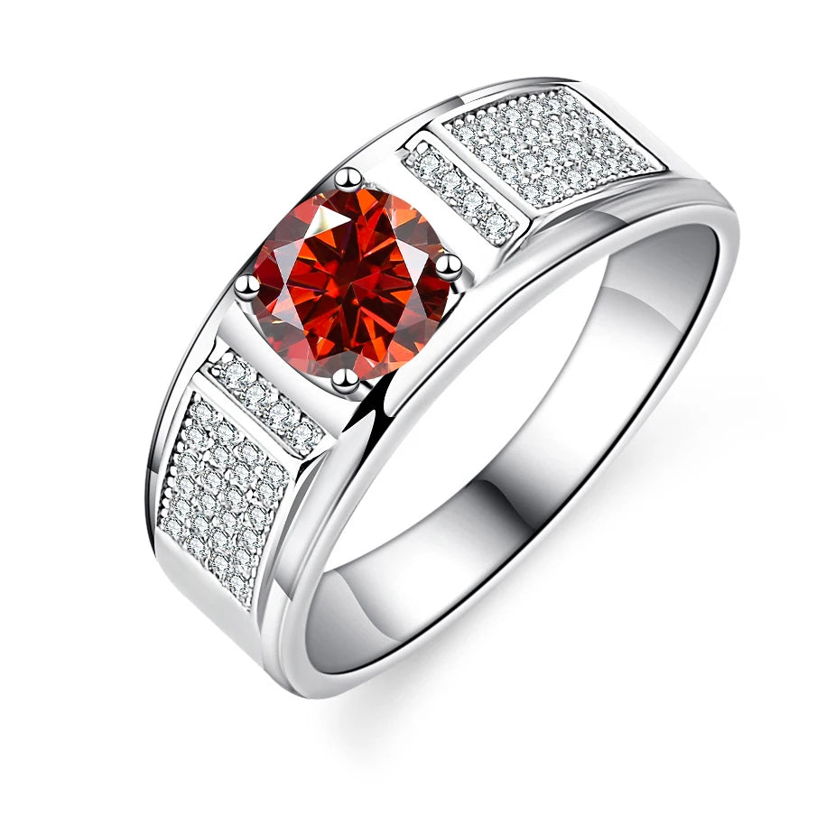 Real 1.0 Carat Moissanite Ring For Men  or Women