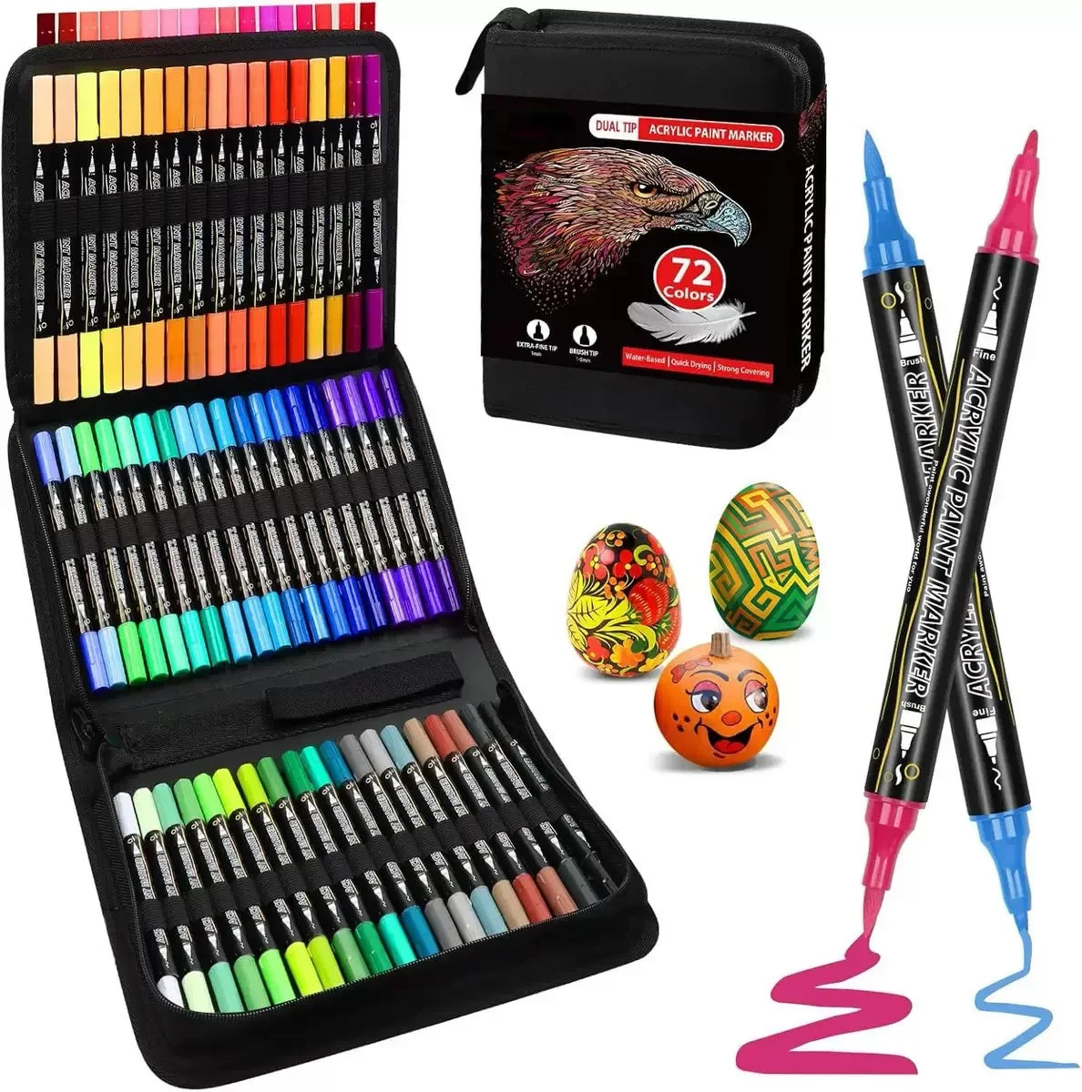 72/120 Colors Acrylic Paint Markers Pens Set