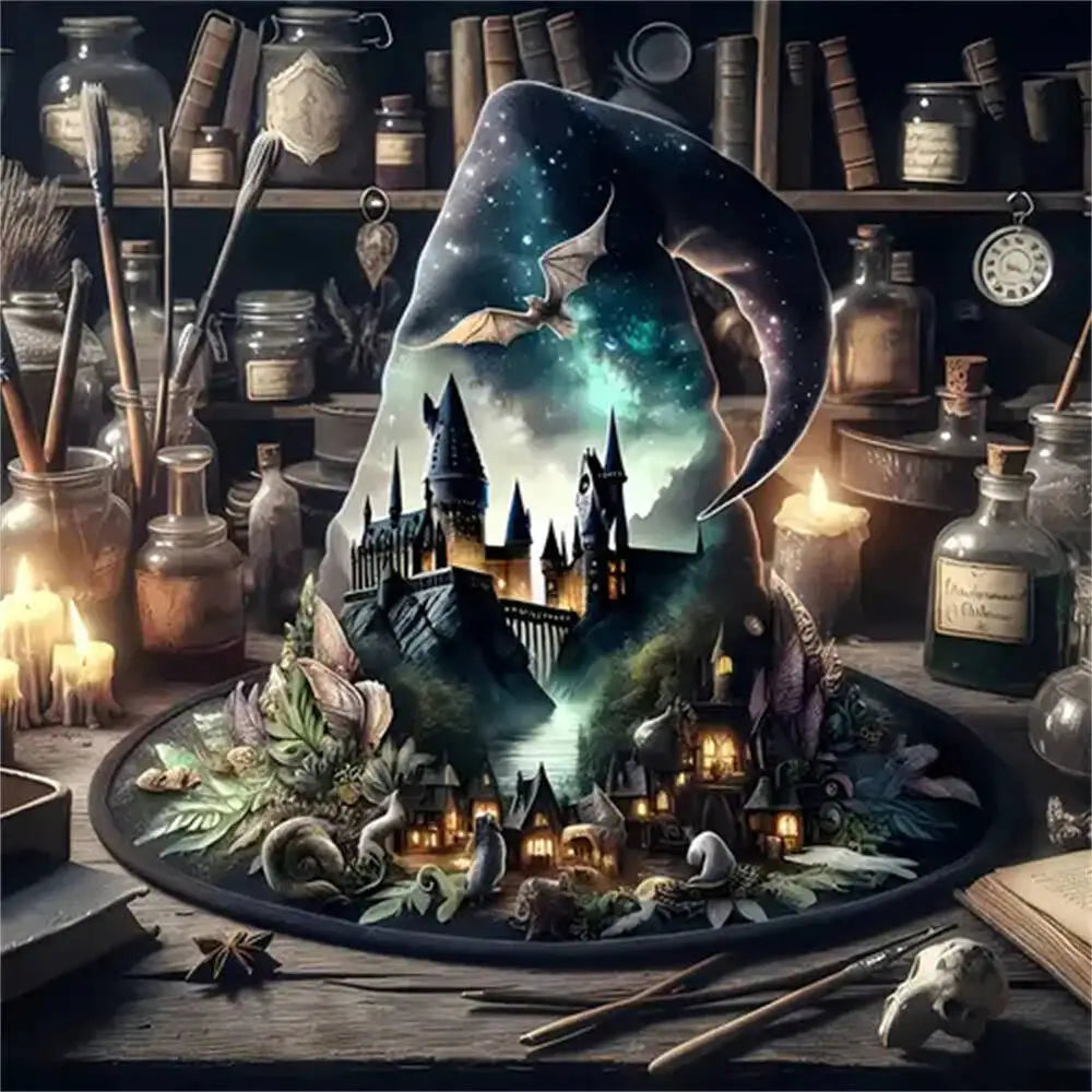 Halloween Castle Hat Diamond Painting