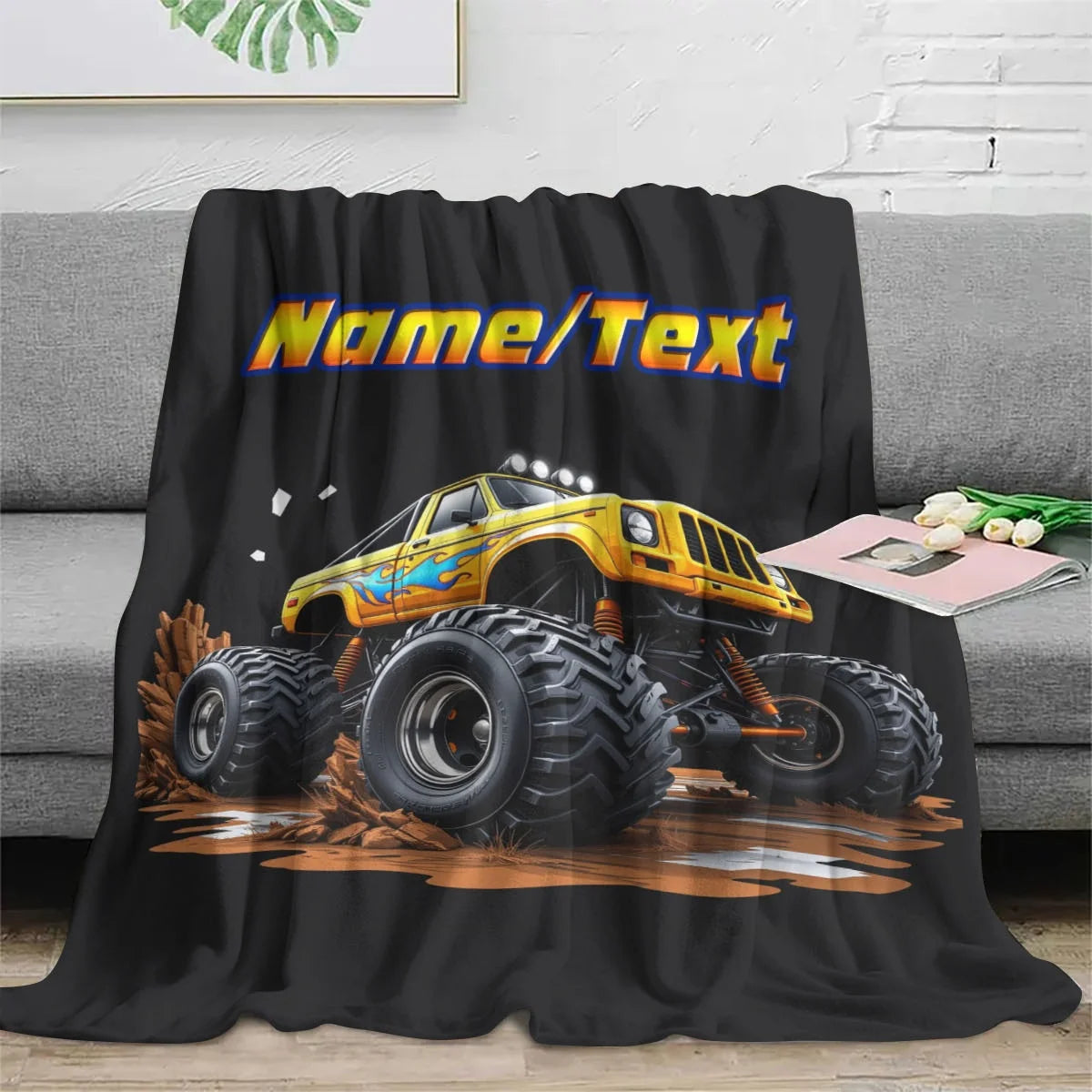 Customized personalized flannel blanket