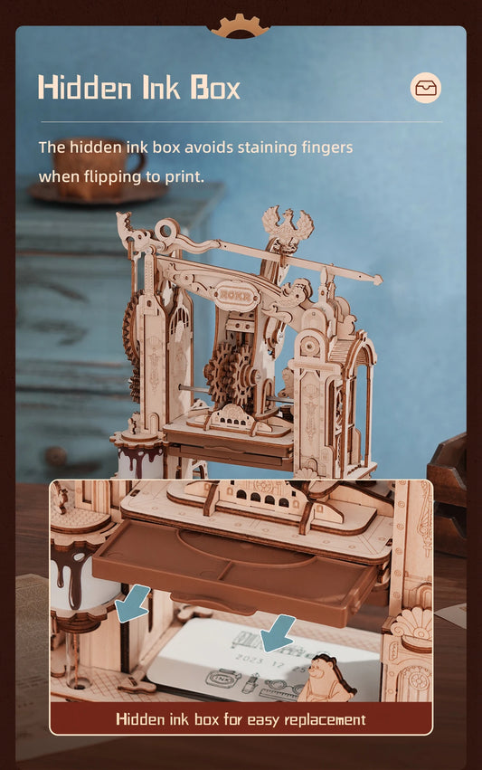 Rokr Printing Press 3D DIY Puzzle