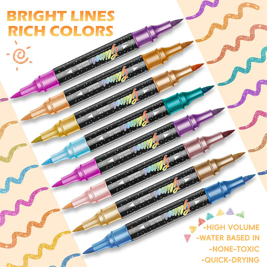 Glitter Effect Brush Markers