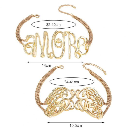 Trendy Alloy Floral Letter Necklace For Women