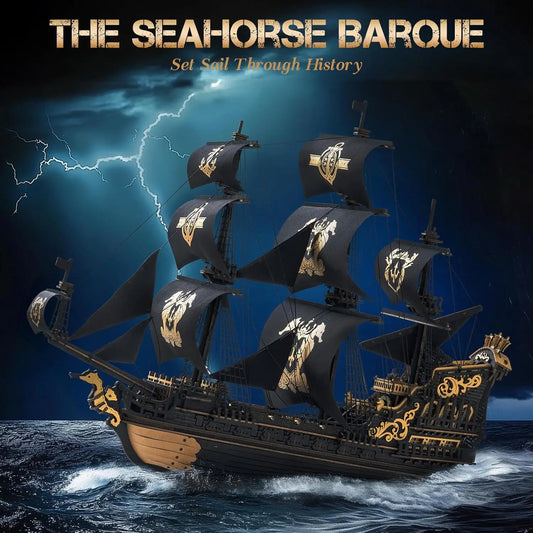 3D Puzzle Wooden Seahouse Barque Model kits