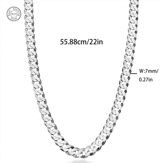 7mm Men's Cuban Link Chain 22 Inch