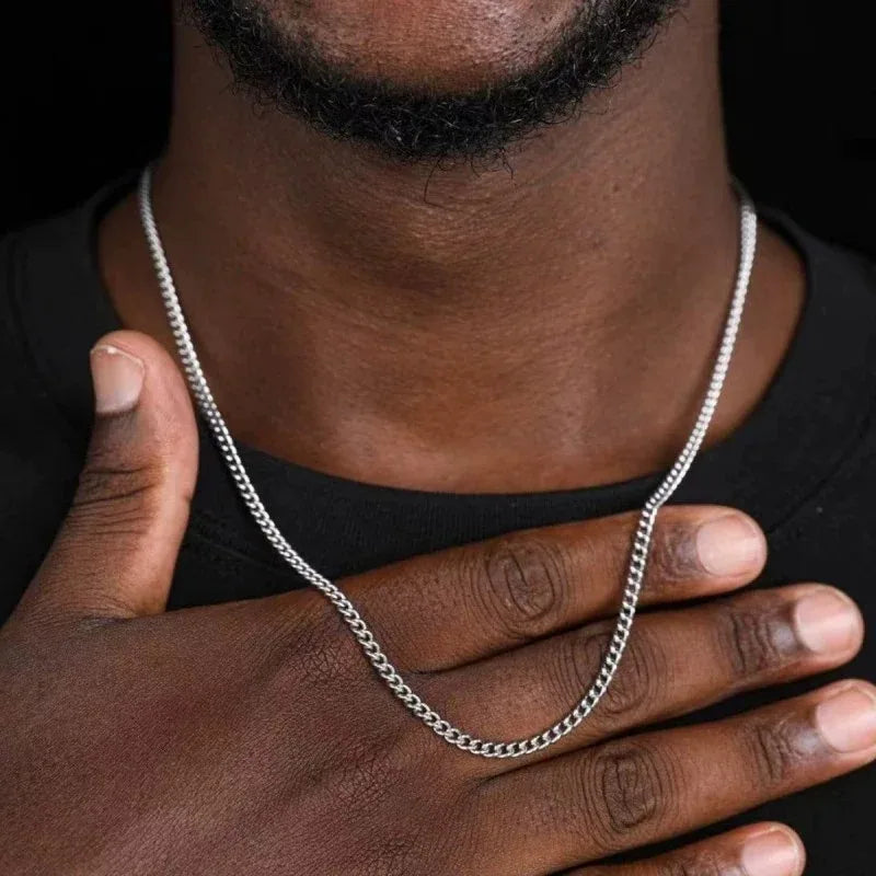 3mm Men's Cuban Chain Necklace