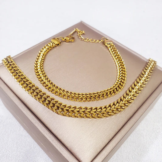 Stainless Steel Woven Hip-Hop Design  Jewelry