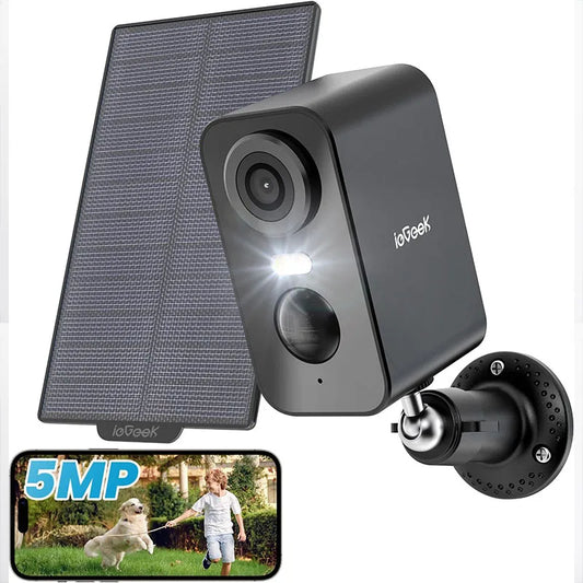 IE Geek 2K 3MP WiFi Solar Security Outdoor Camera
