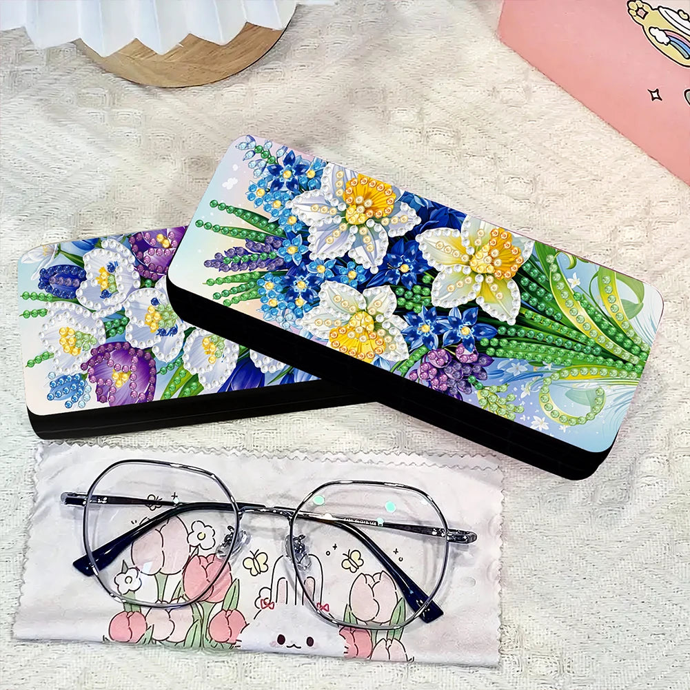 Feather Diamond Painting Eyeglasses Case