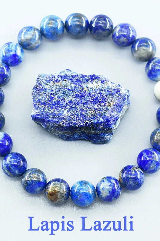 Real 5A Natural Lapis Lazuli Stone Beads Bracelet