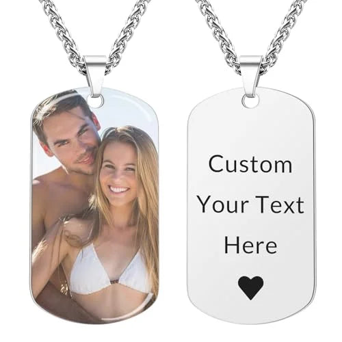 Stainless Steel Custom Photo Picture Necklace