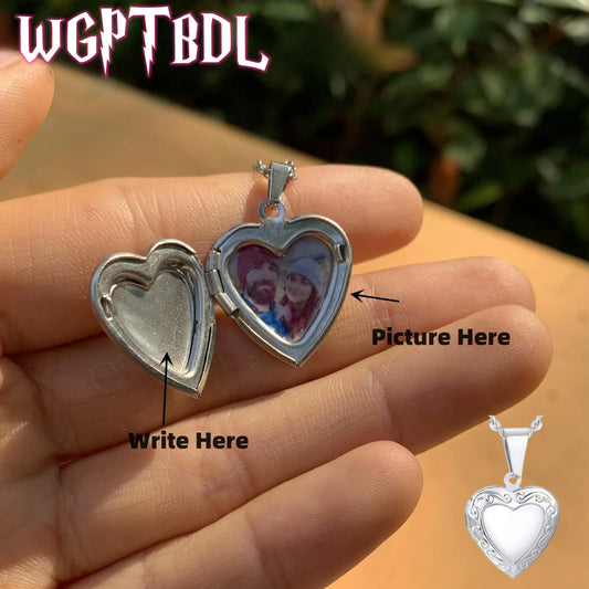 Customize Picture Necklace Stainless 20mm Heart Locket