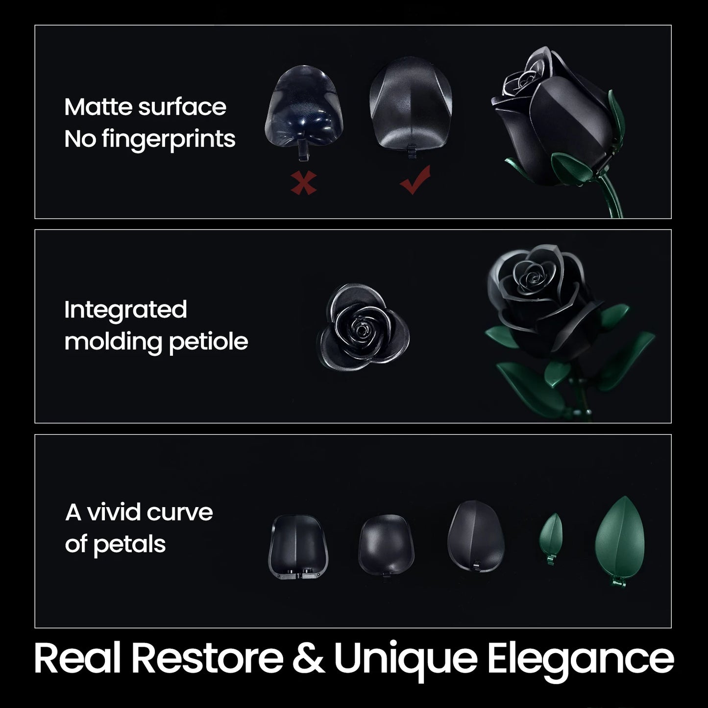 Black Roses Building Block Set