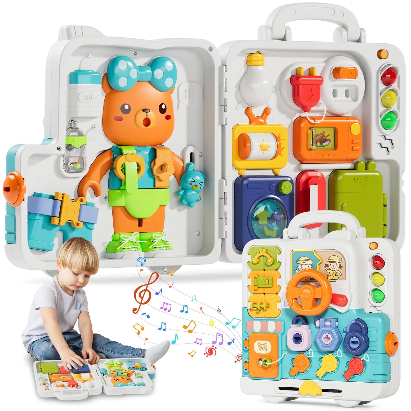 Toddler Musical Busy Board and Learning Toy