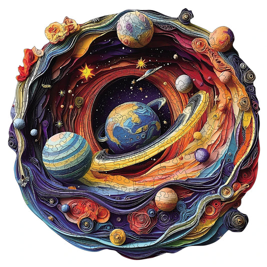 Space Planet Wooden Puzzle