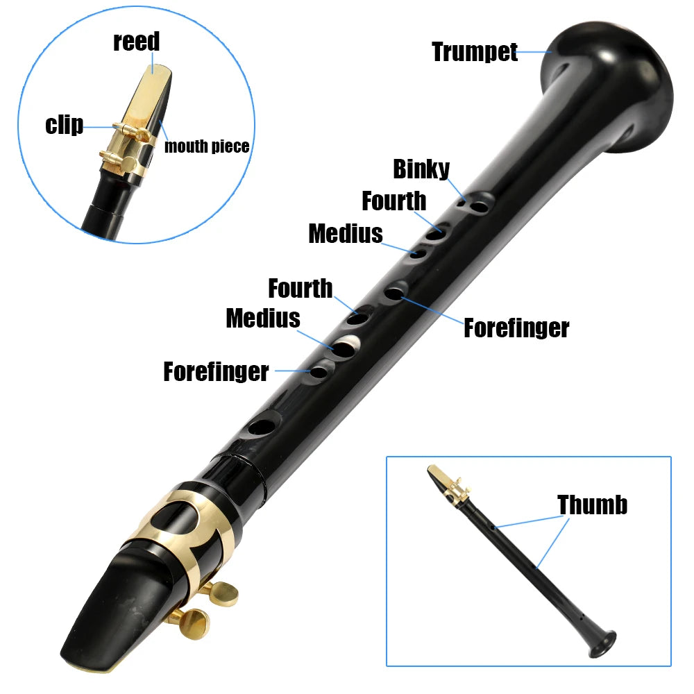 Black Saxophone Pocket Sax
