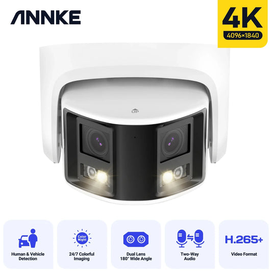 4K Camera Security Panoramic Dual Lens