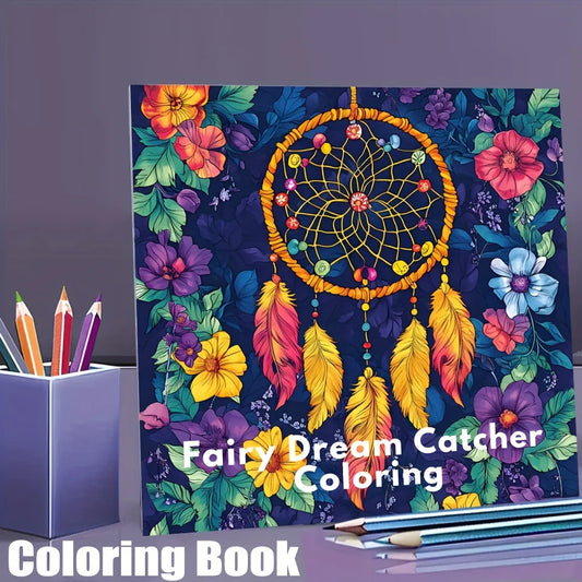 28 Pages Fairy Dream Catcher Coloring Book